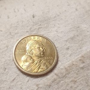 Rare 2000 p gold toned dollar